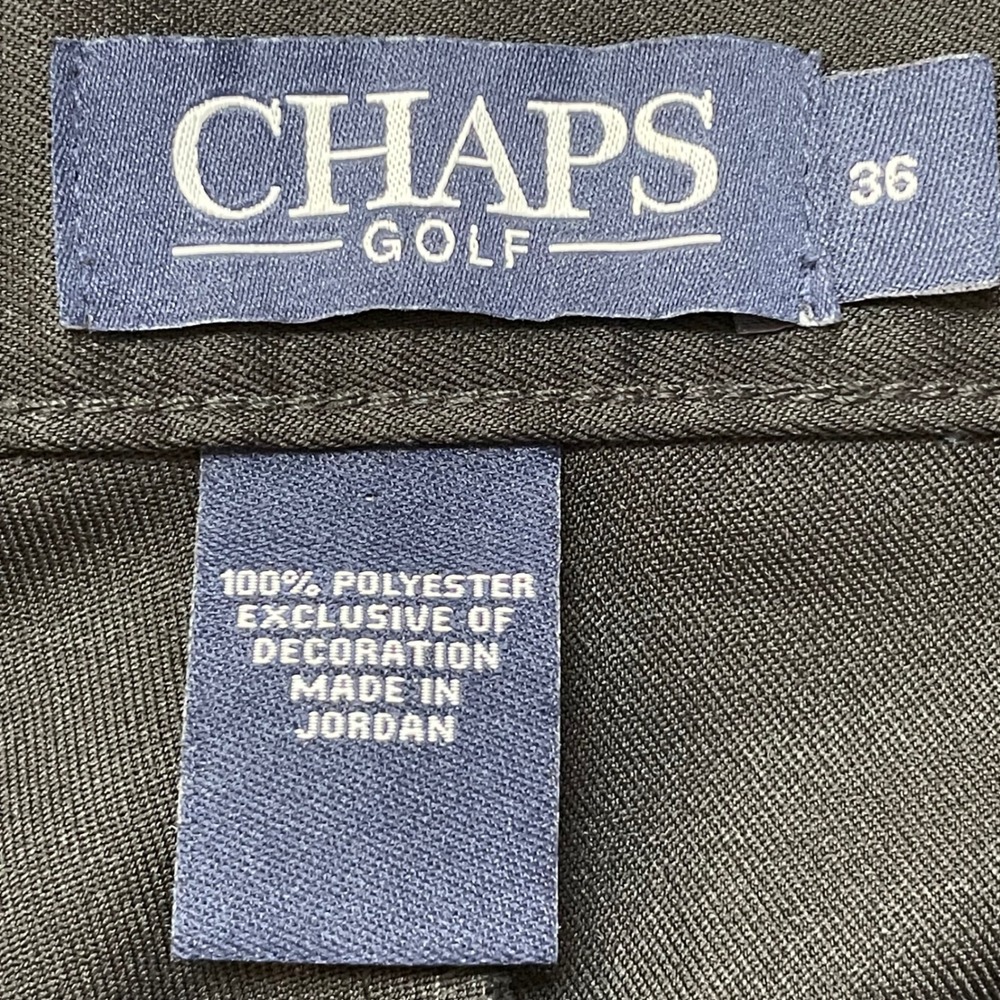 Chaps Golf Mens Performance Shorts Black Flat Front Size 36 NWT - Picture 2 of 4